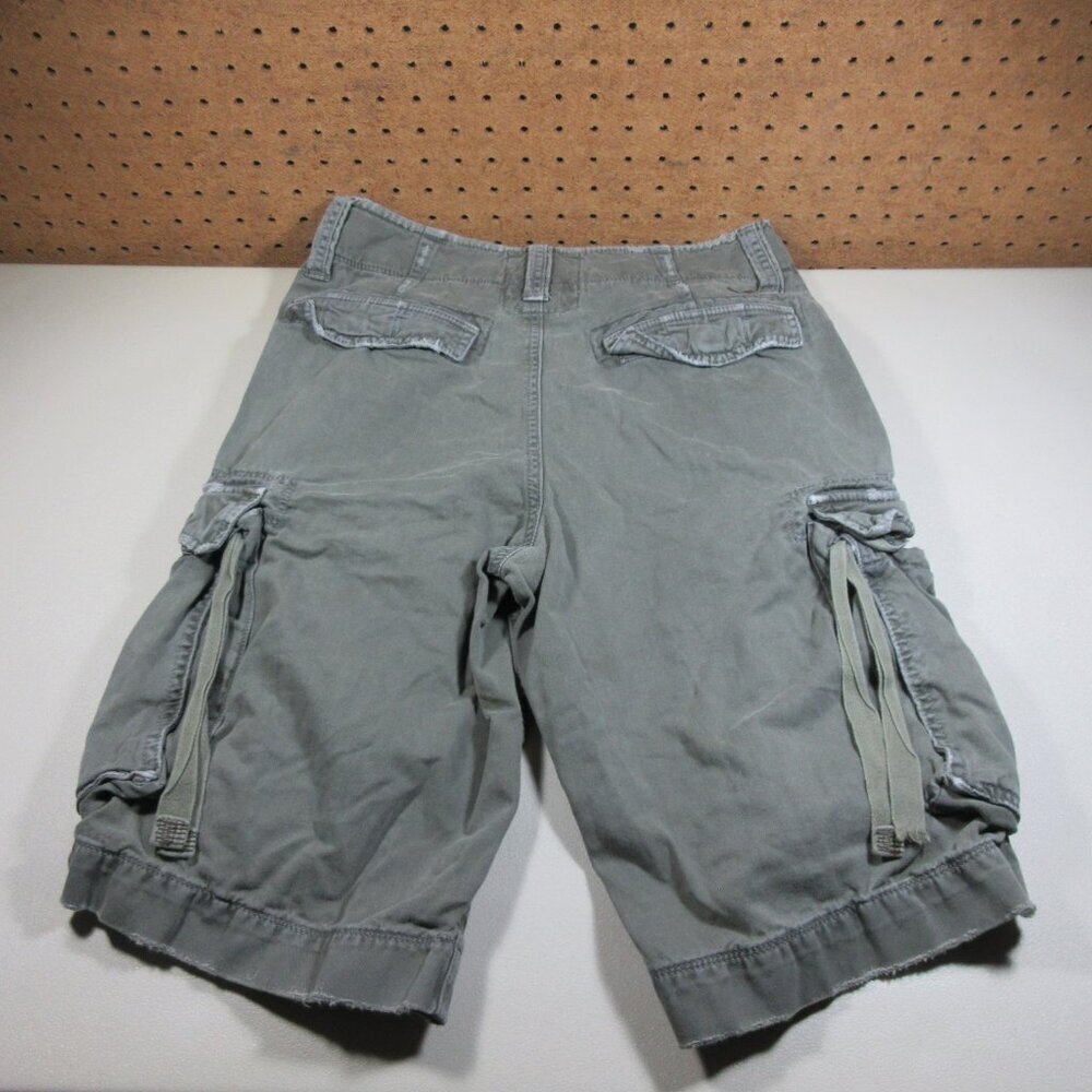 American Eagle Mens Solid Gray Distressed Militar… - image 4